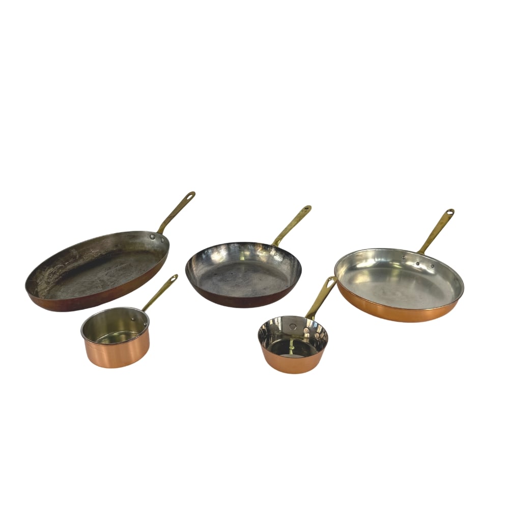 (5) COPPER AND BRASS PANS (1 of 8)