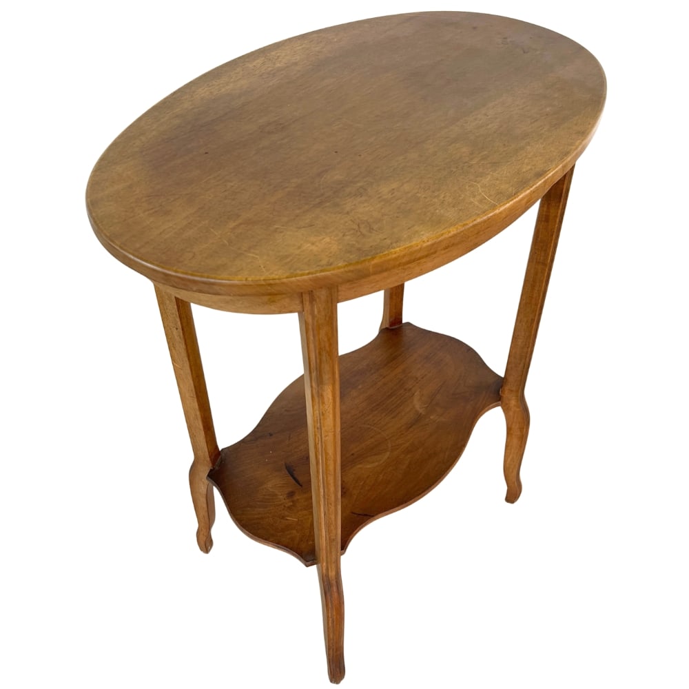 ANTIQUE ART DECO OVAL COFFEE TABLE (1 of 9)