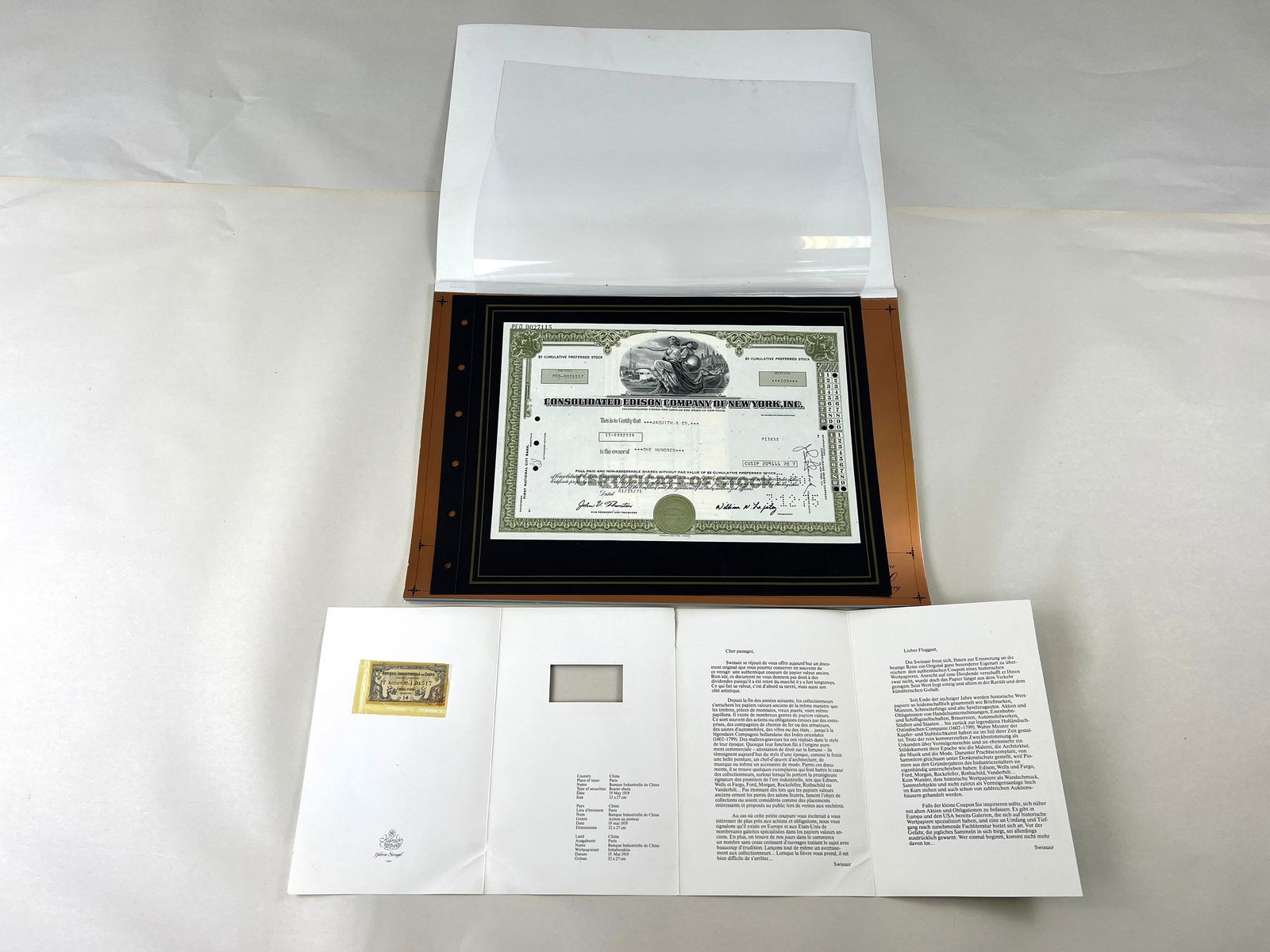 LOT 7 STOCK CERTIFICATES (1 of 17)