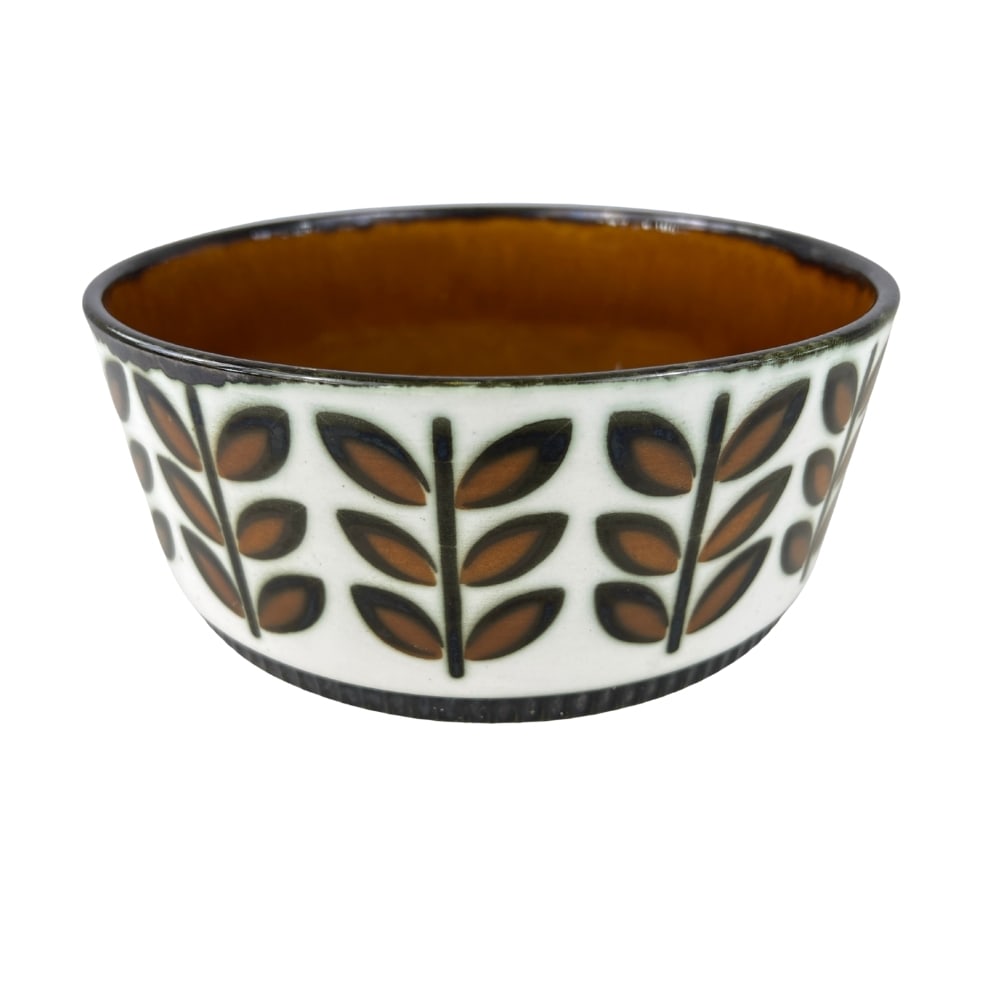BOCH RAMBOUILLET BOWL, 1960s: Dimensions: H 3.7” x W 9”. Vintage ceramic bowl Rambouillet by Boch Feres, Belgium, 1960s.