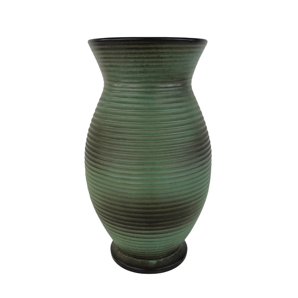 WEST GERMANY GREEN CERAMIC VASE (1 of 7)