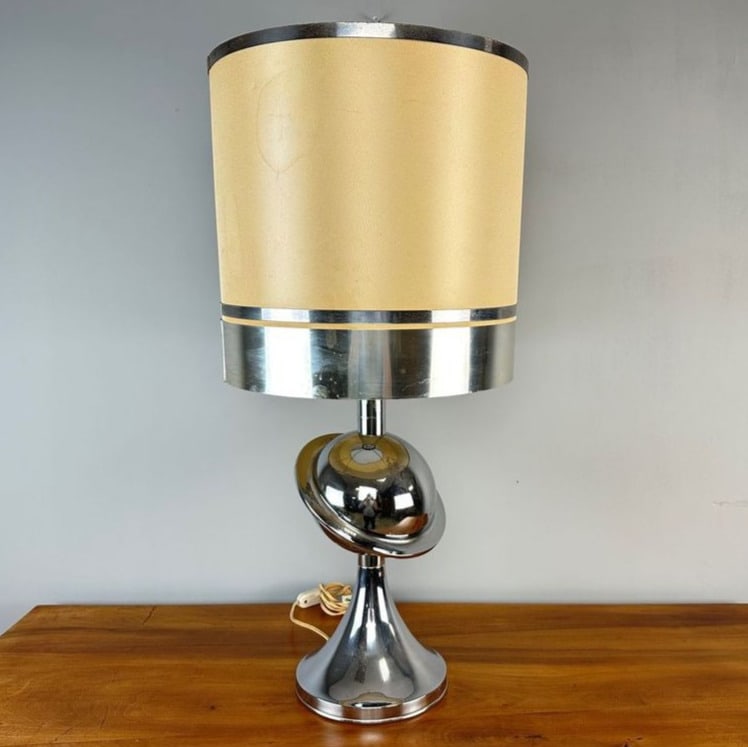 ITALIAN CHROMED SPACE AGE TABLE LAMP (1 of 11)