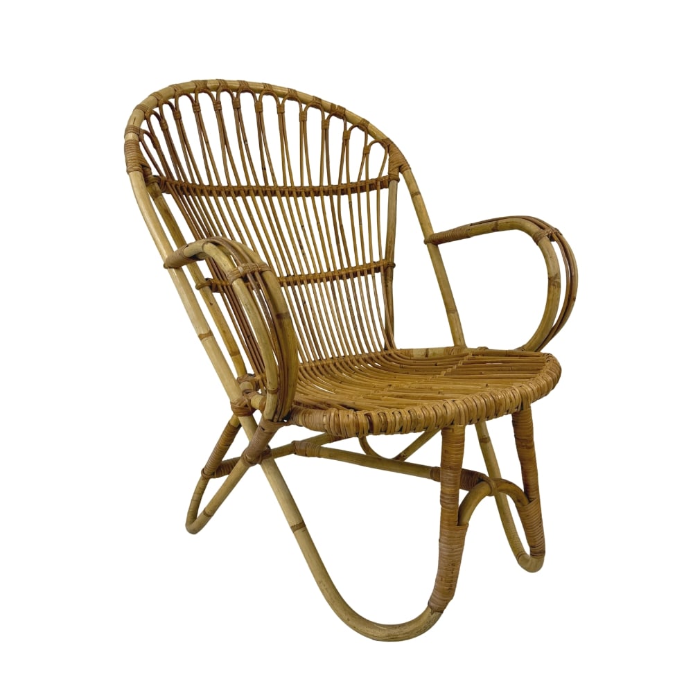 RATTAN ARMCHAIR BY ROHE NOORDWOLDE, 1960s (1 of 14)