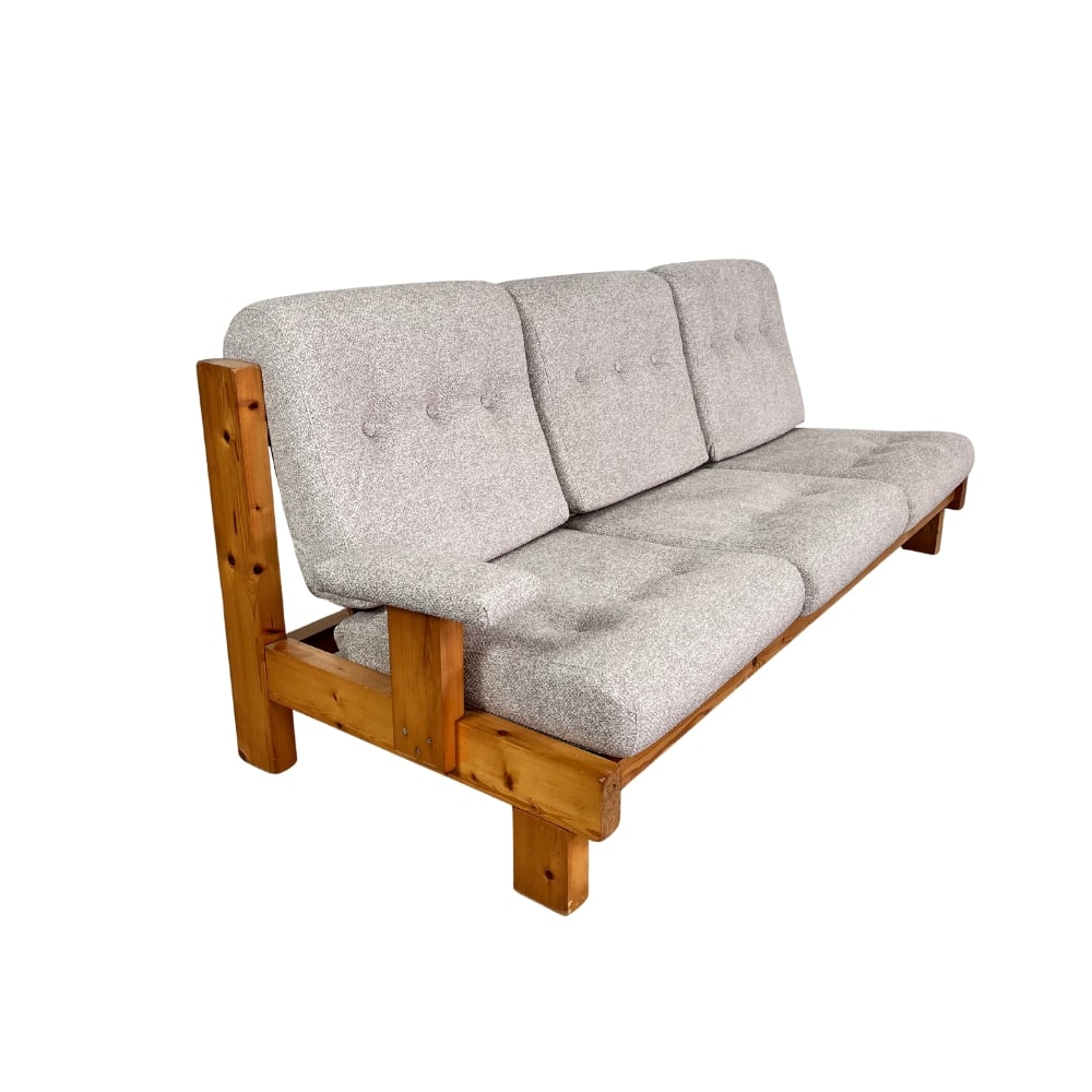 SCANDINAVIAN PINE BRUTALIST 3-SEATER SOFA (1 of 6)