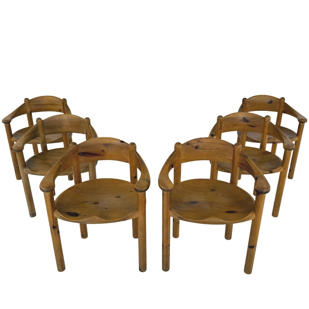(6) RAINER DAUMILLER PINE DINING CHAIRS (1 of 13)