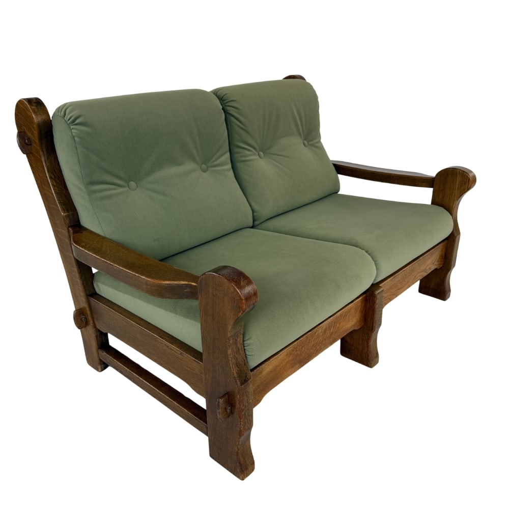 DANISH BRUTALIST TWO-SEATER SOFA (1 of 13)