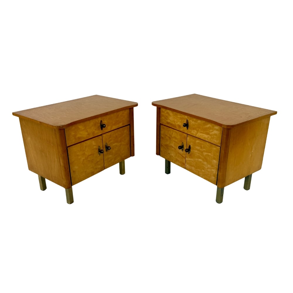 VINTAGE DANISH BEDSIDE TABLES, A PAIR (1 of 13)
