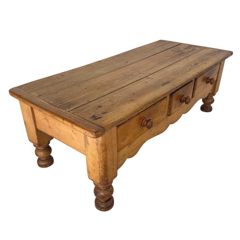 FRENCH RUSTIC PINE COFFEE TABLE (1 of 13)