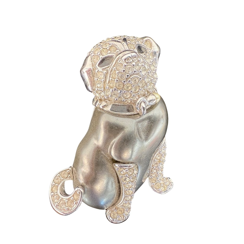 KENNETH JAY LANE PEARL PUG BROOCH (1 of 5)