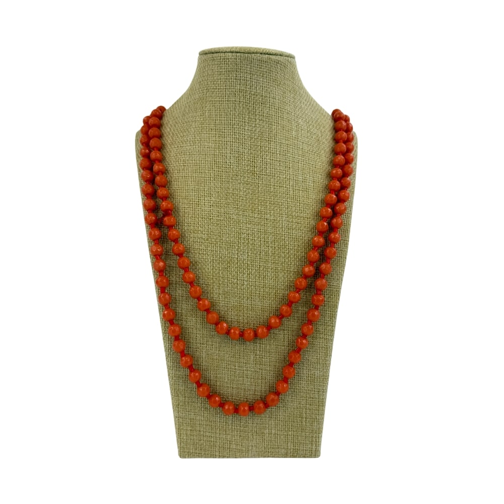 RED CORAL BEAD NECKLACE (1 of 4)