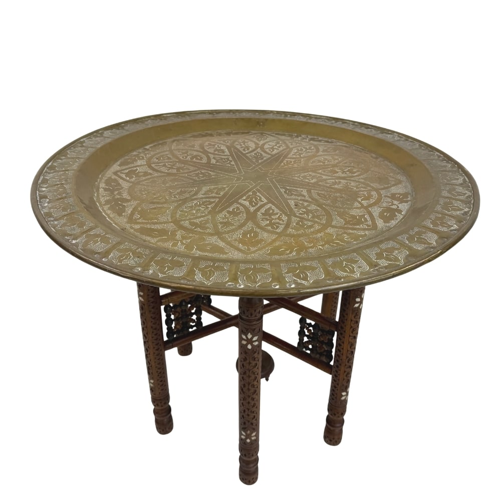 MOROCCAN BRASS TRAY TABLE (1 of 9)