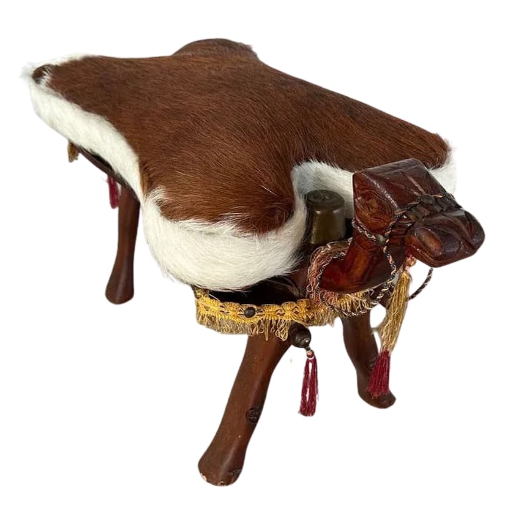 ORIENTAL CAMEL OTTOMAN FOOTSTOOL (1 of 9)