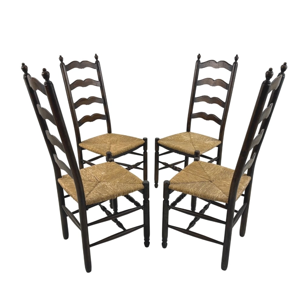 (4) FRENCH LADDER BACK DINING CHAIRS (1 of 12)