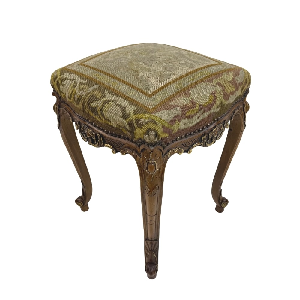 ANTIQUE FRENCH LOUIS XV FOOT STOOL (1 of 10)