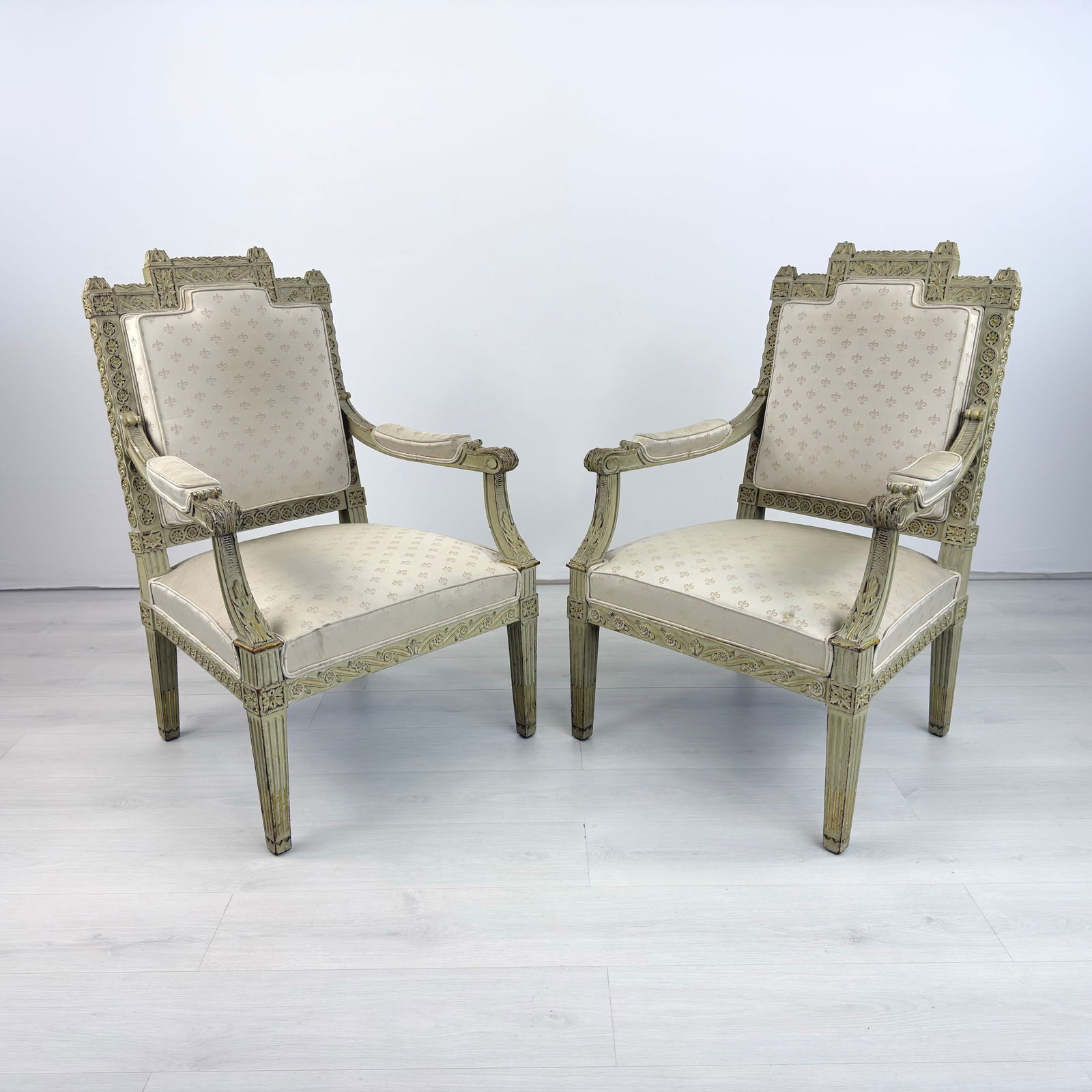 LOUIS XVI STYLE ARMCHAIRS, A PAIR (1 of 13)