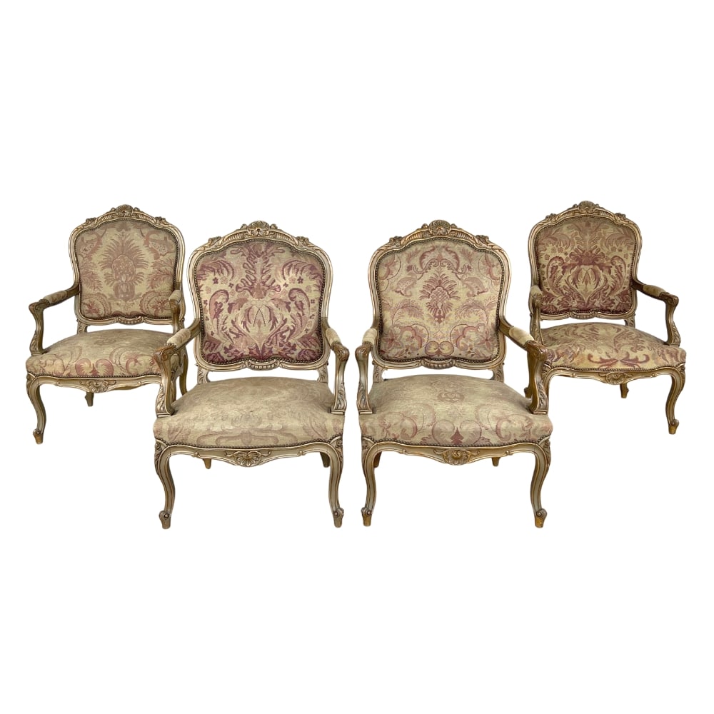 SET OF 4 19C LOUIS XV ARMCHAIRS (1 of 20)