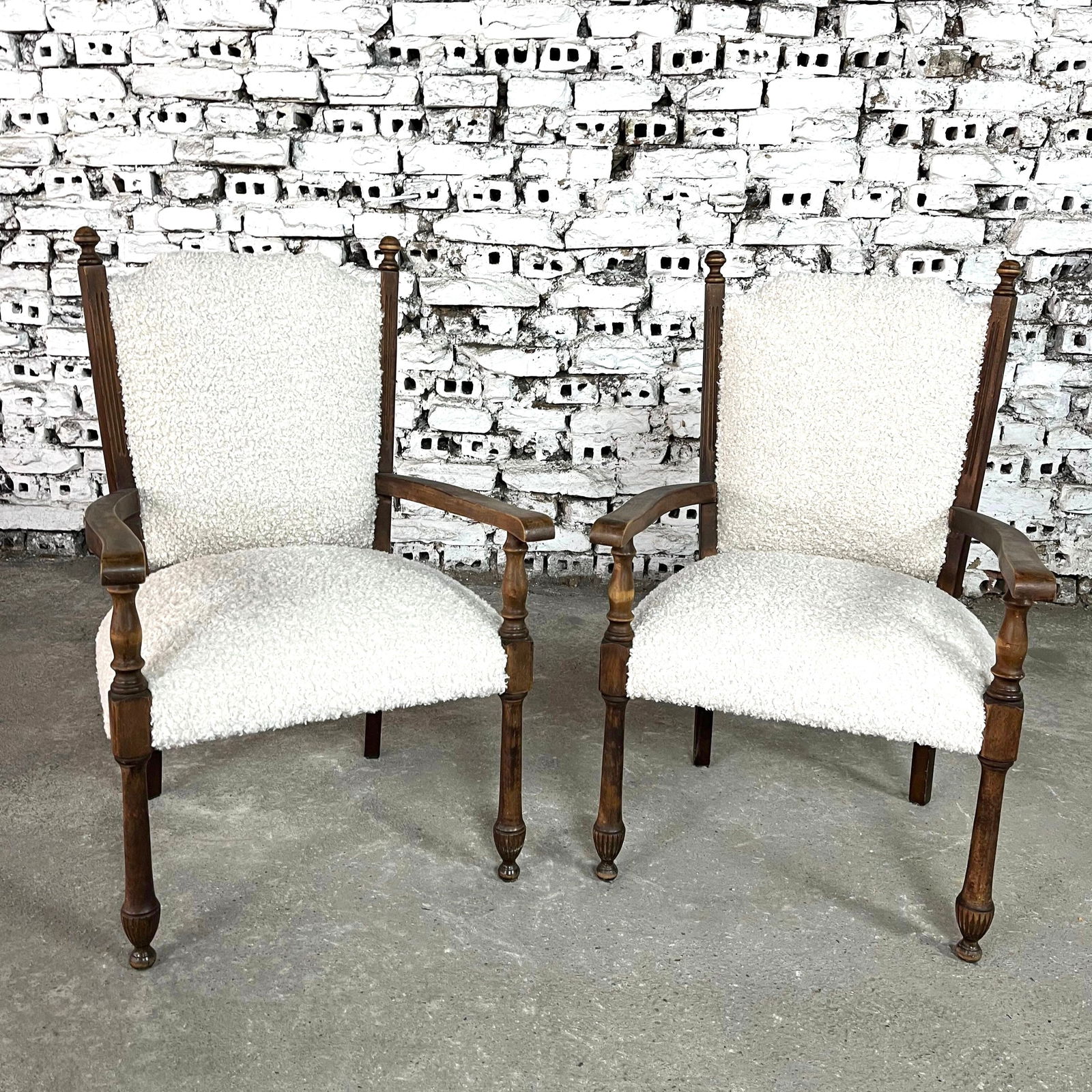 CLASSIC FRENCH ARMCHAIRS, A PAIR (1 of 9)