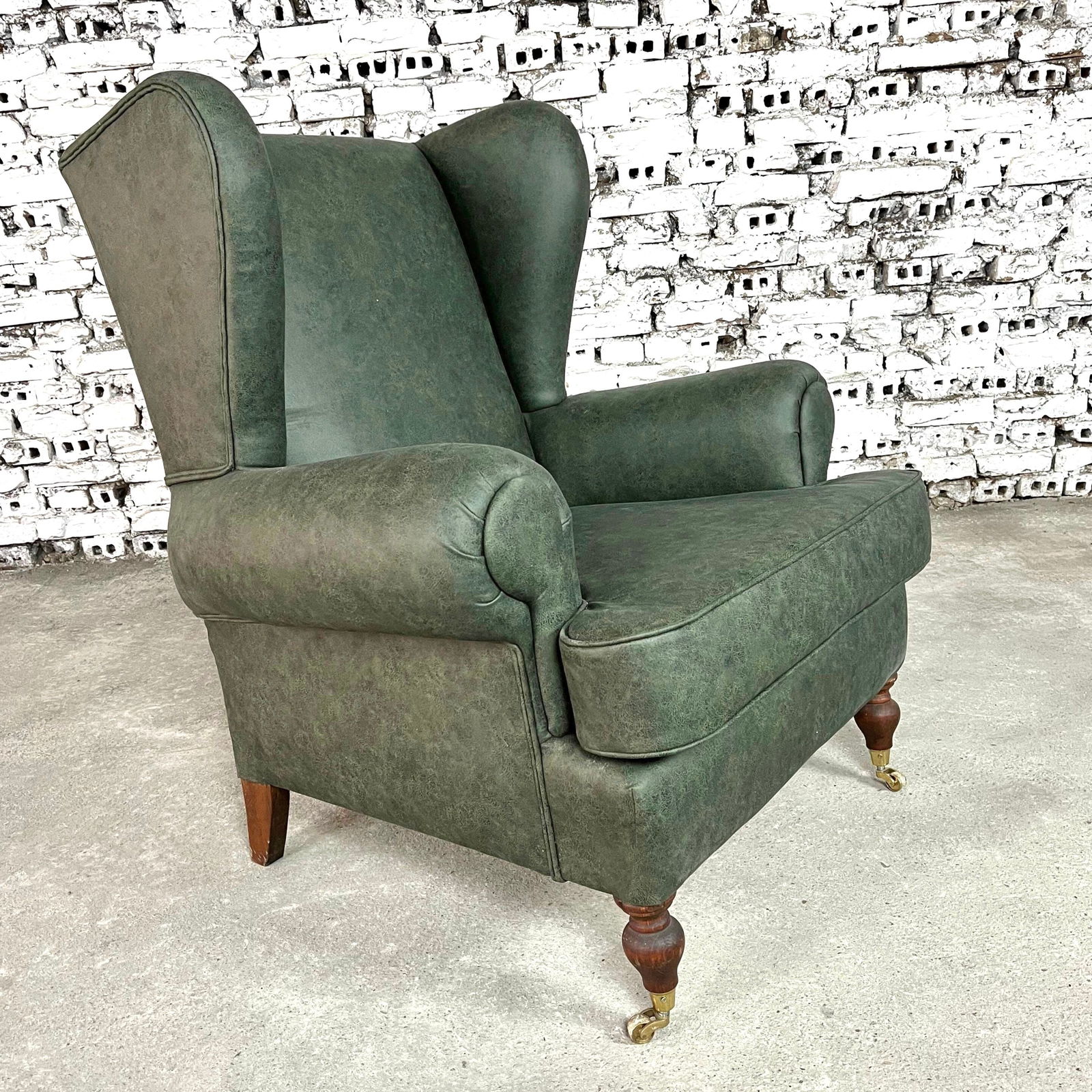 DUTCH WINGBACK CHAIR, REUPHOLSTERED (1 of 7)