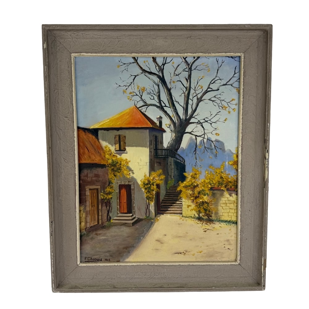 F. CHAPUIS OIL PAINTING, 1949 (1 of 6)