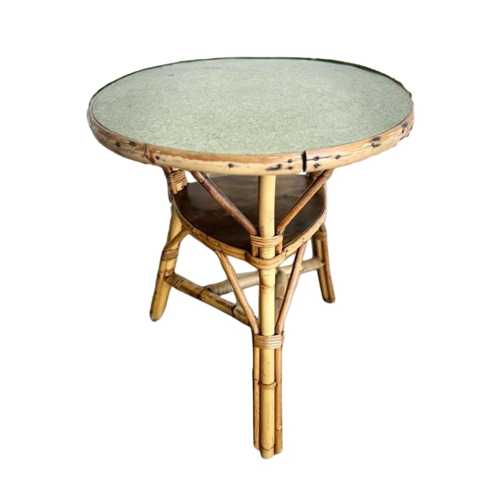 VINTAGE RATTAN COFFEE TABLE (1 of 6)