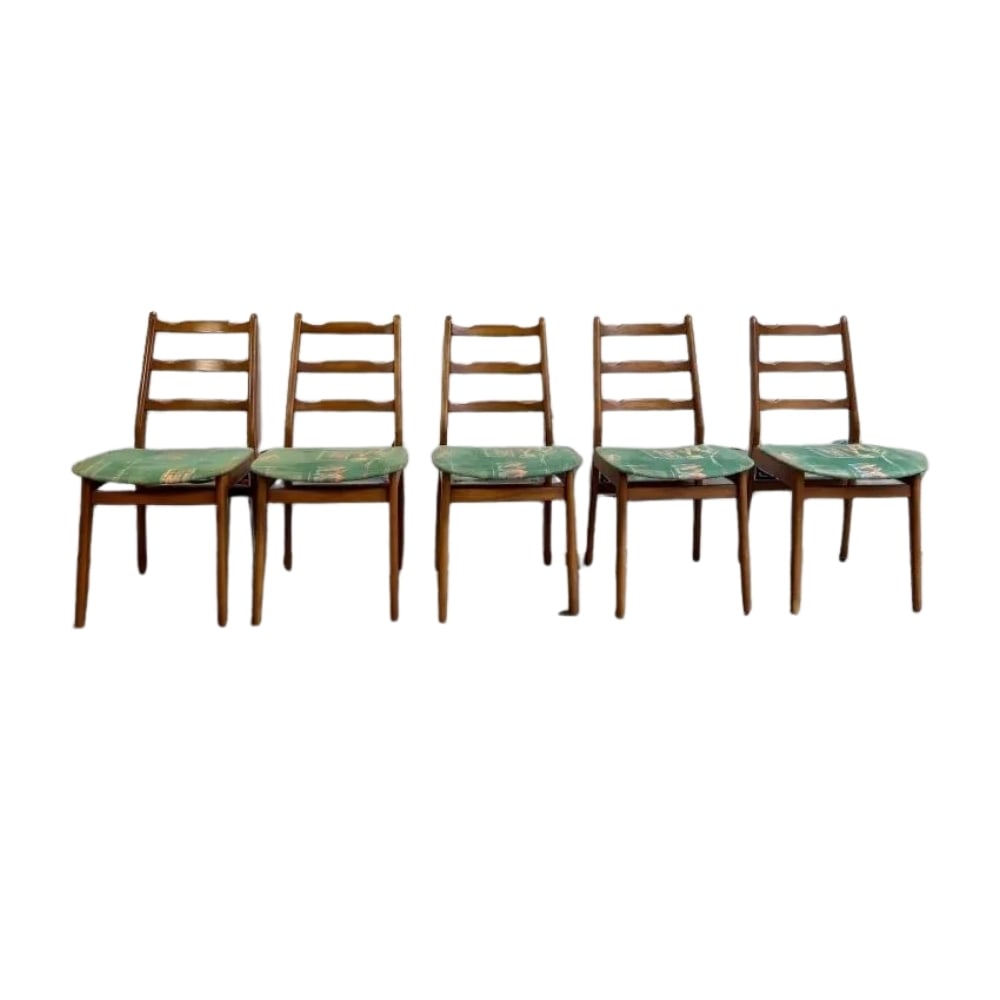 (5) DANISH DINING CHAIRS, 1970s (1 of 8)