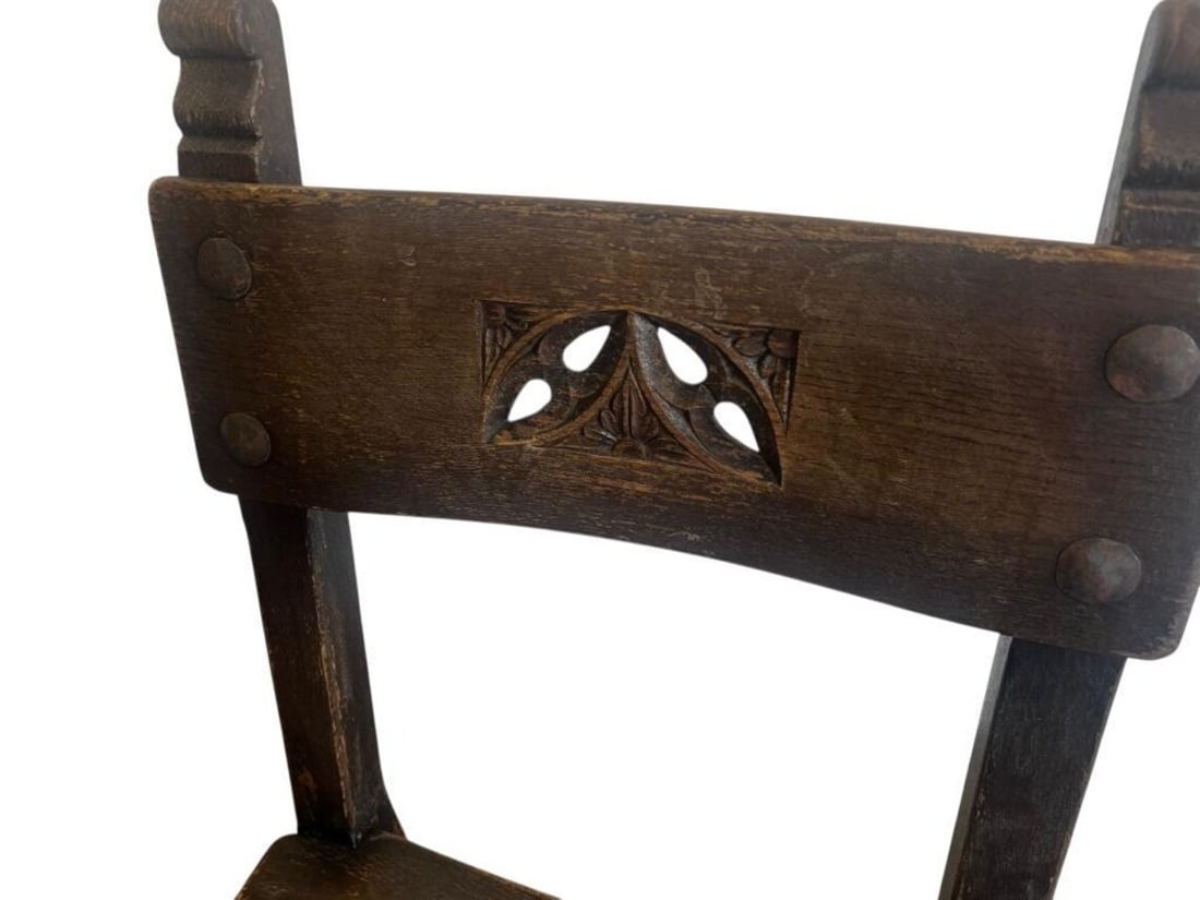 (6) VINTAGE BRUTALIST DINING CHAIRS - 6