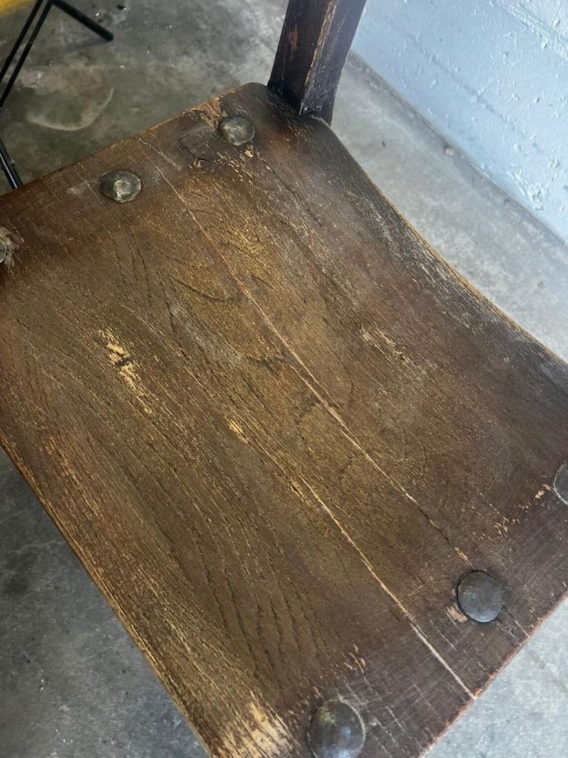 (6) VINTAGE BRUTALIST DINING CHAIRS - 8