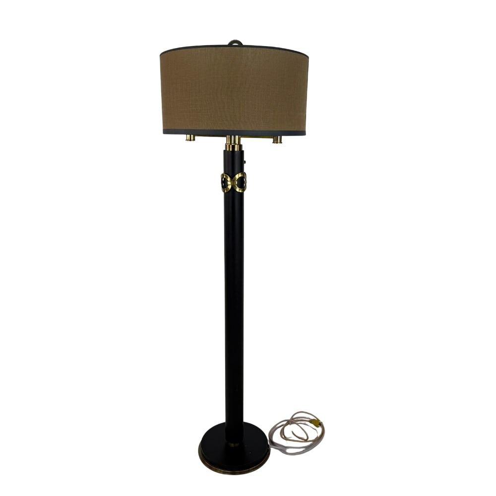 PIETER ADAM DUTCH FLOOR LAMP: Dimensions: H 63.3” x W 12”. Designer Pieter Adam Bronx Dutch floor lamp. Marked.