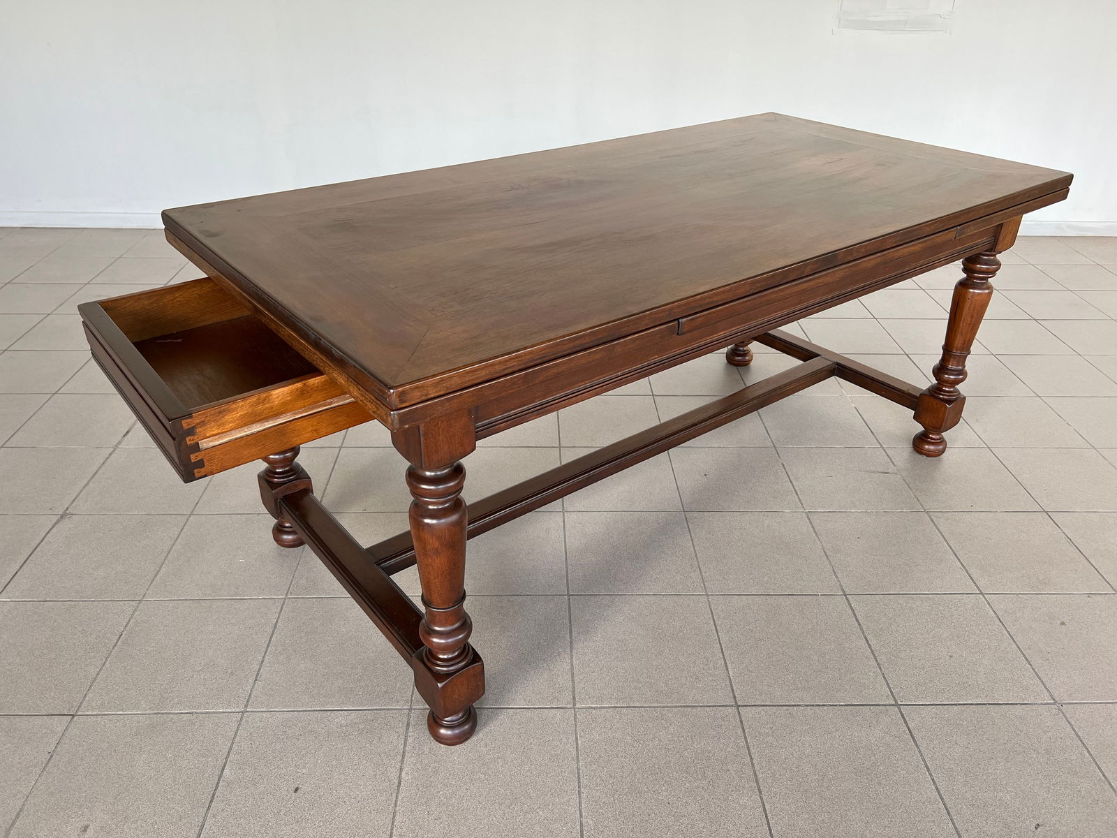 FRENCH REFECTORY EXTENDABLE DINING TABLE - 4