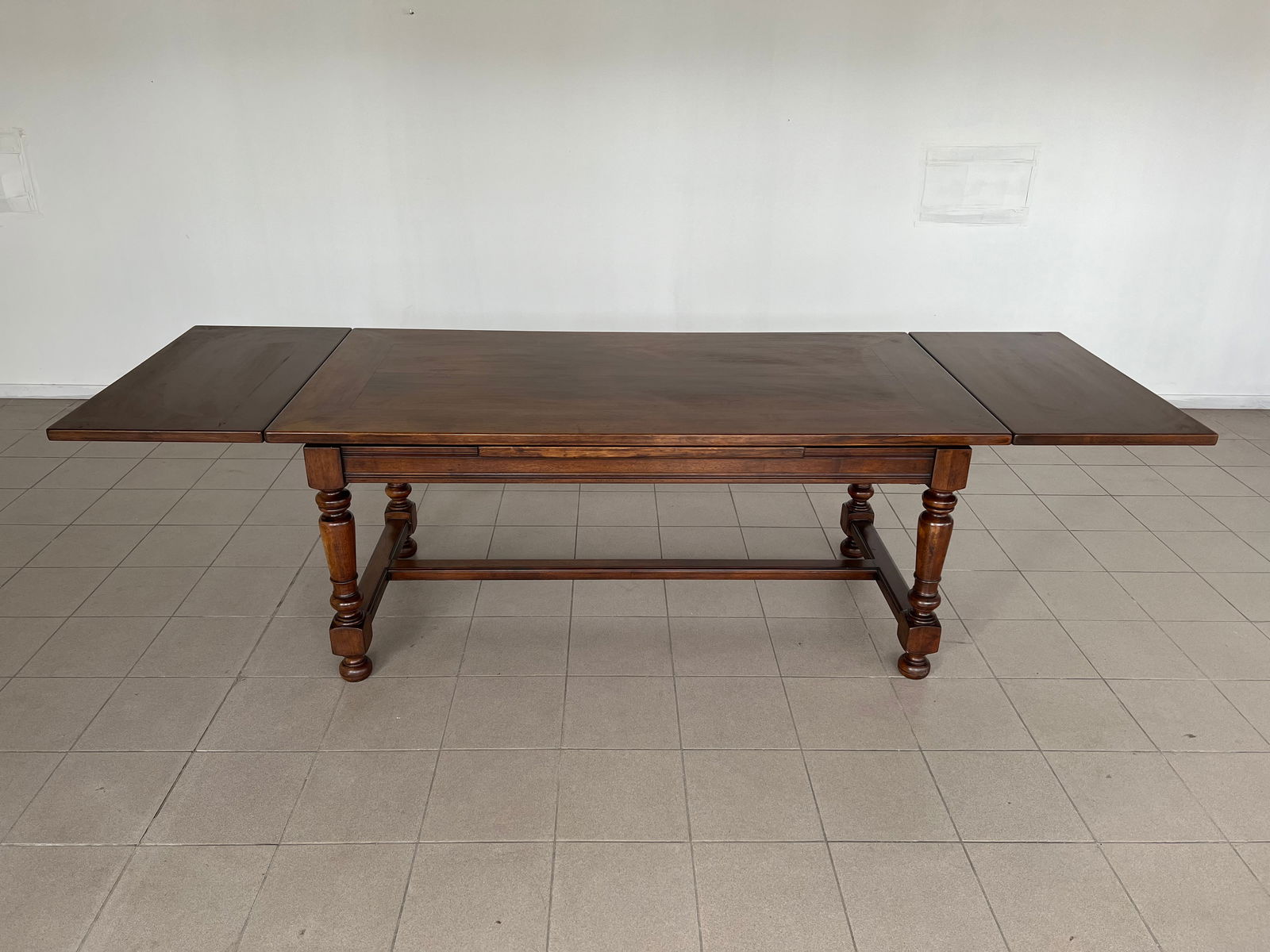FRENCH REFECTORY EXTENDABLE DINING TABLE - 6