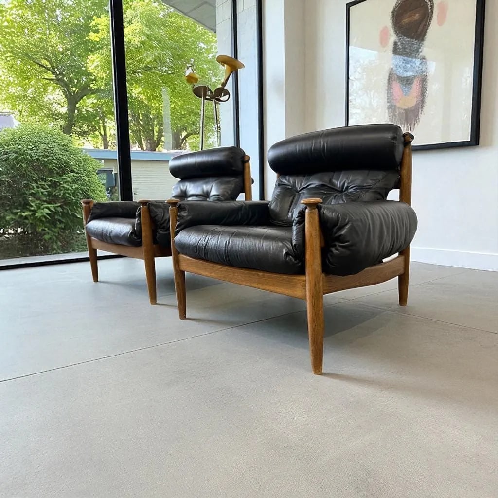 SWEDISH ARMCHAIRS BY ERIC MERTHEN, A PAIR - 3