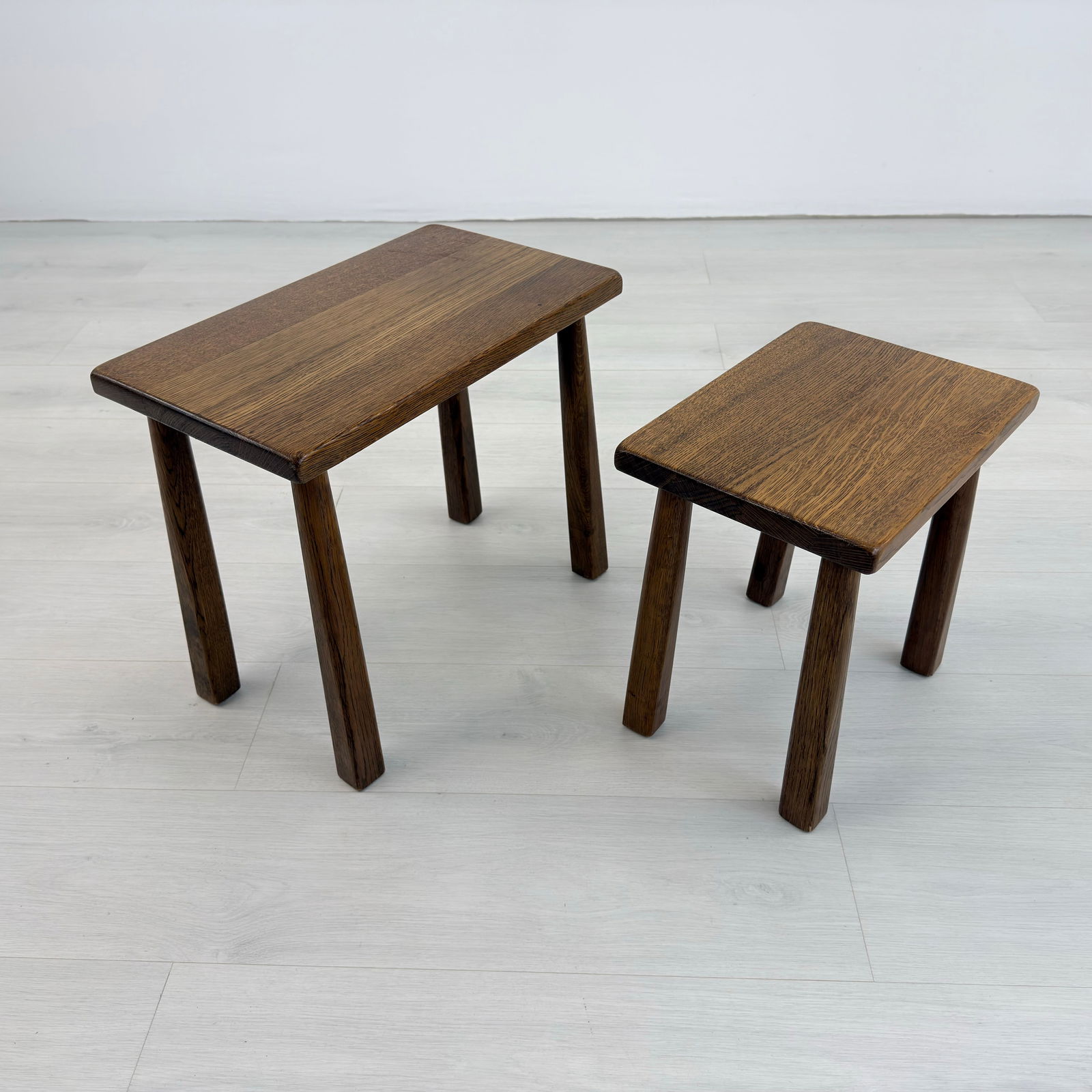 BRUTALIST NESTING TABLES, A PAIR - 2