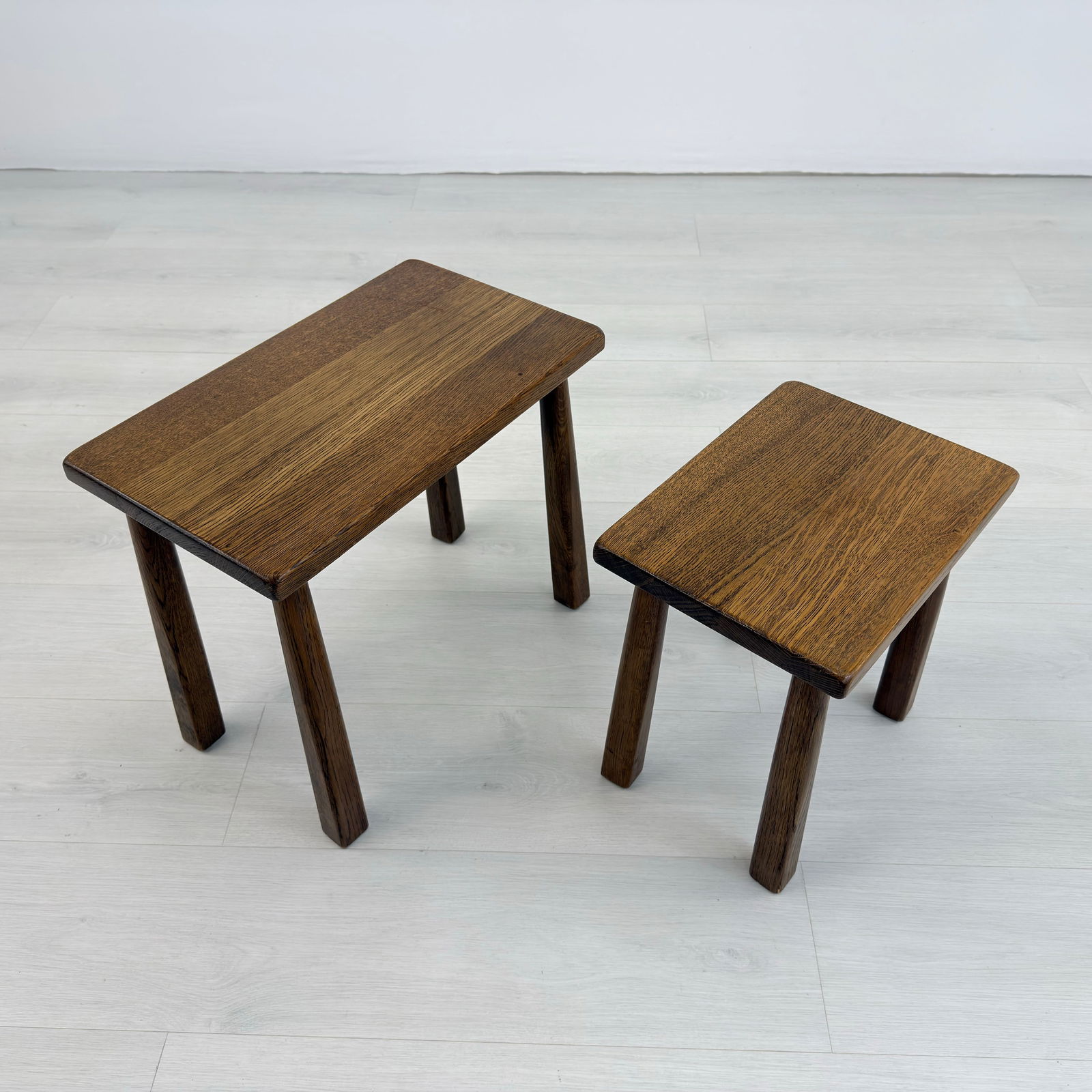 BRUTALIST NESTING TABLES, A PAIR - 3