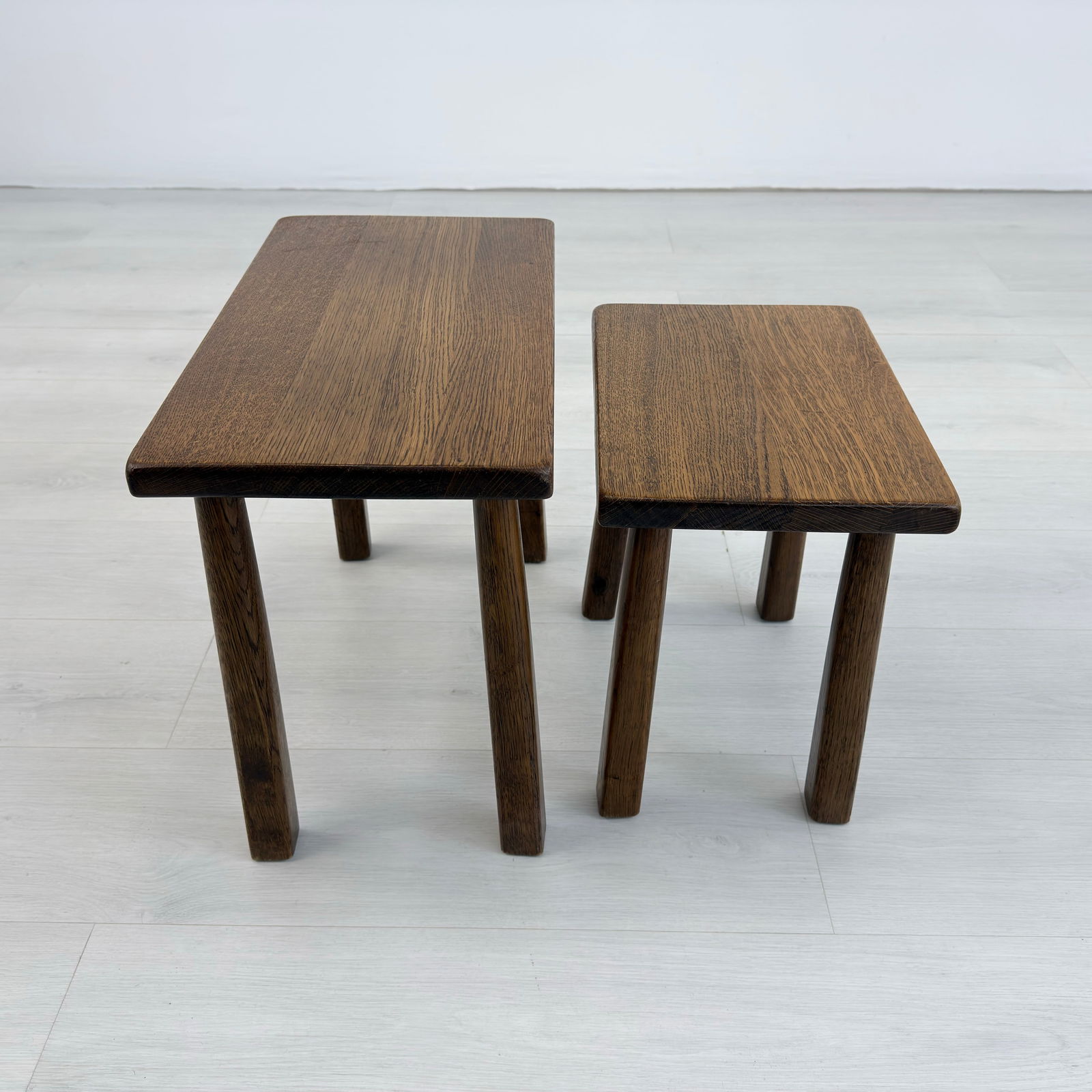 BRUTALIST NESTING TABLES, A PAIR - 4