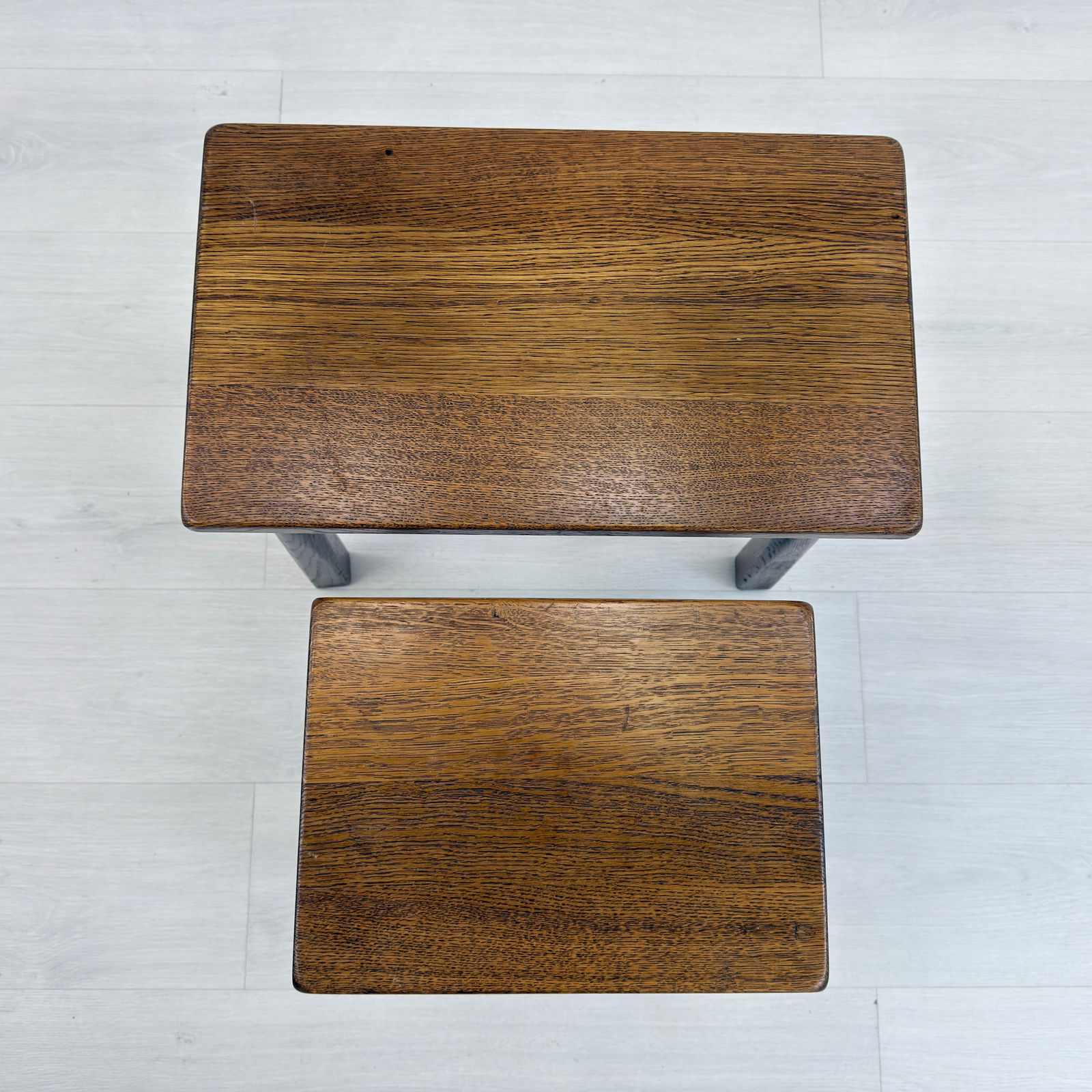 BRUTALIST NESTING TABLES, A PAIR - 7