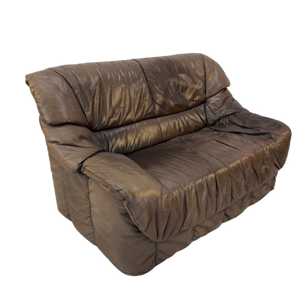 VINTAGE LIGNE ROSET STYLE LEATHER SOFA (1 of 12)