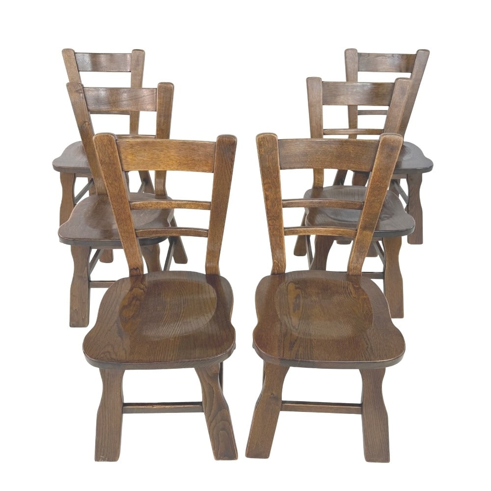(6) BELGIAN BRUTALIST DINING CHAIRS (1 of 11)