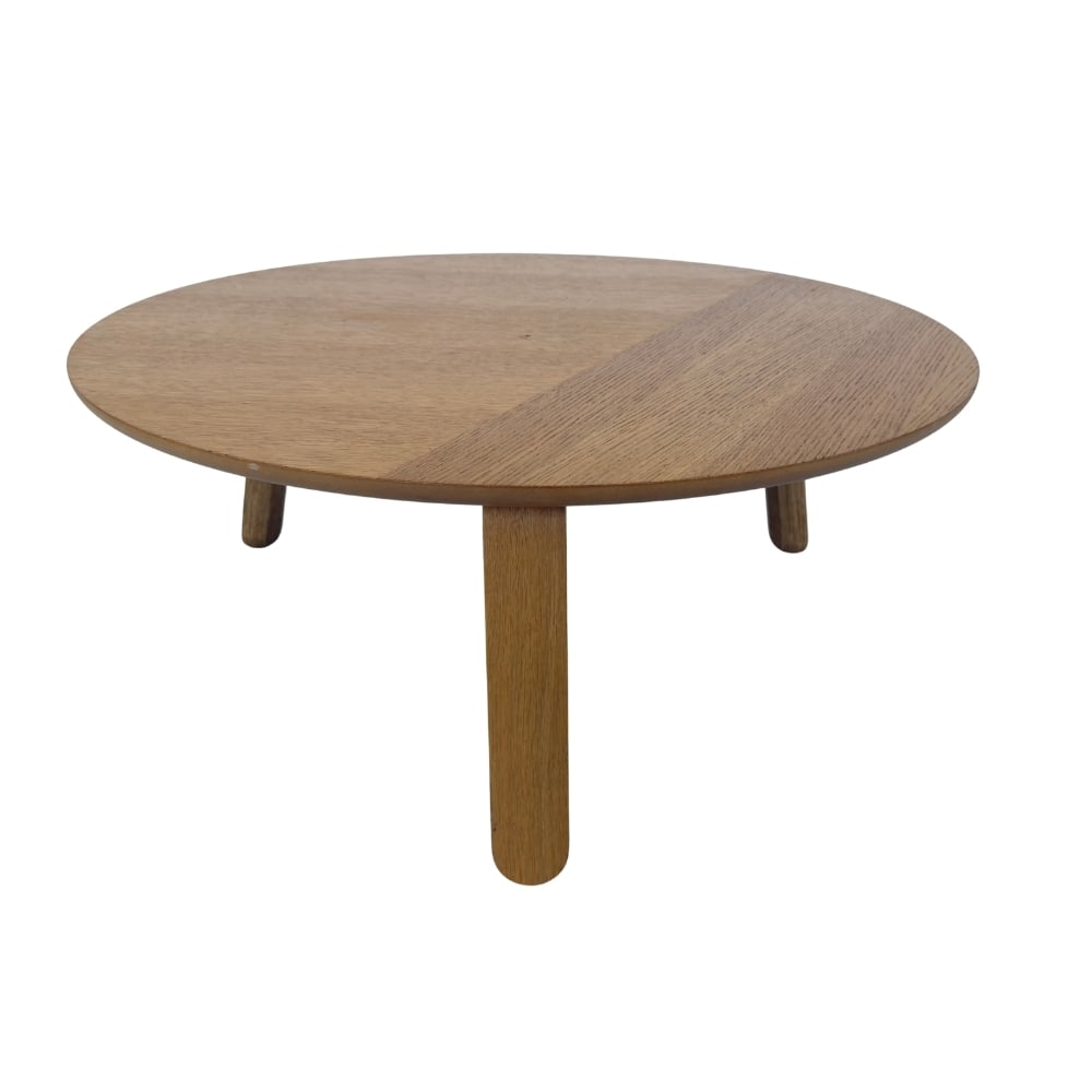 GUBI PAPER COFFEE TABLE: Dimensions: H 13” x W 31.5”. Round coffee table on three legs “Paper” Gubi, Gam Fratesi Studio.