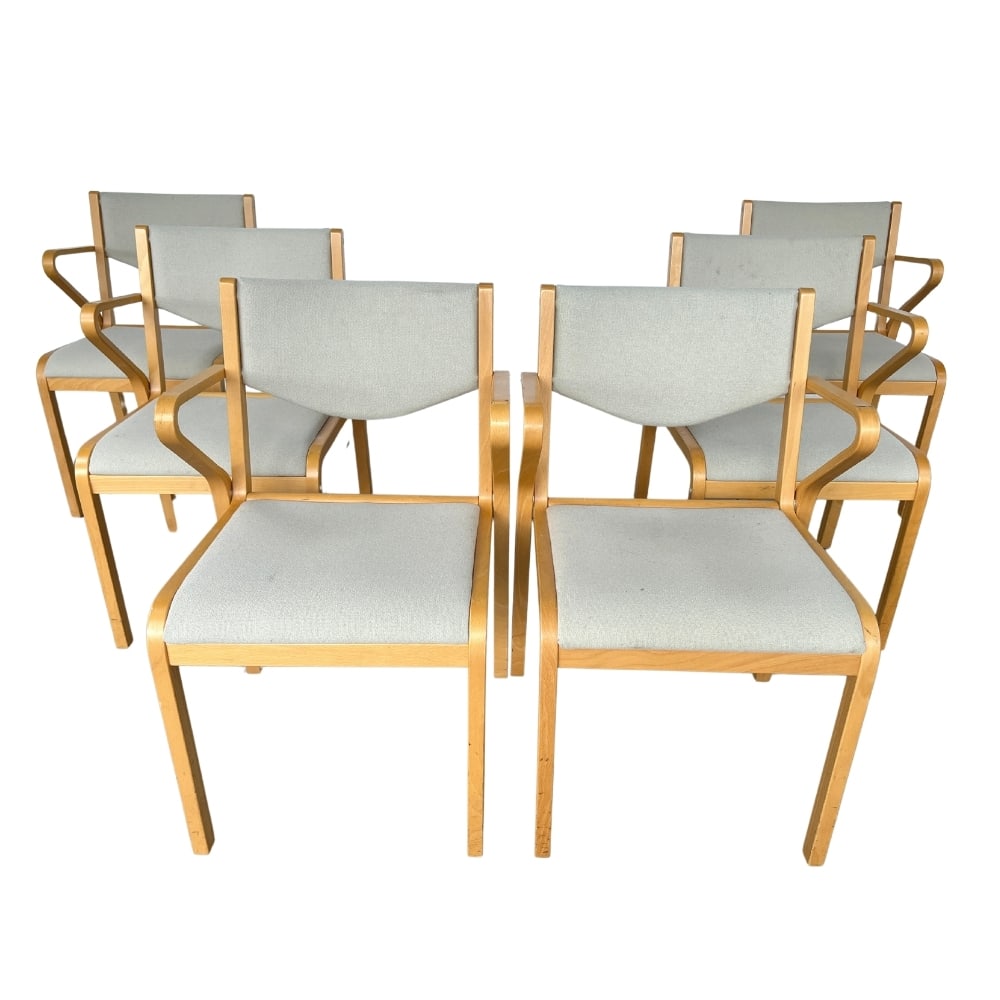 (6) VINTAGE DINING CHAIRS, 1980s (1 of 10)