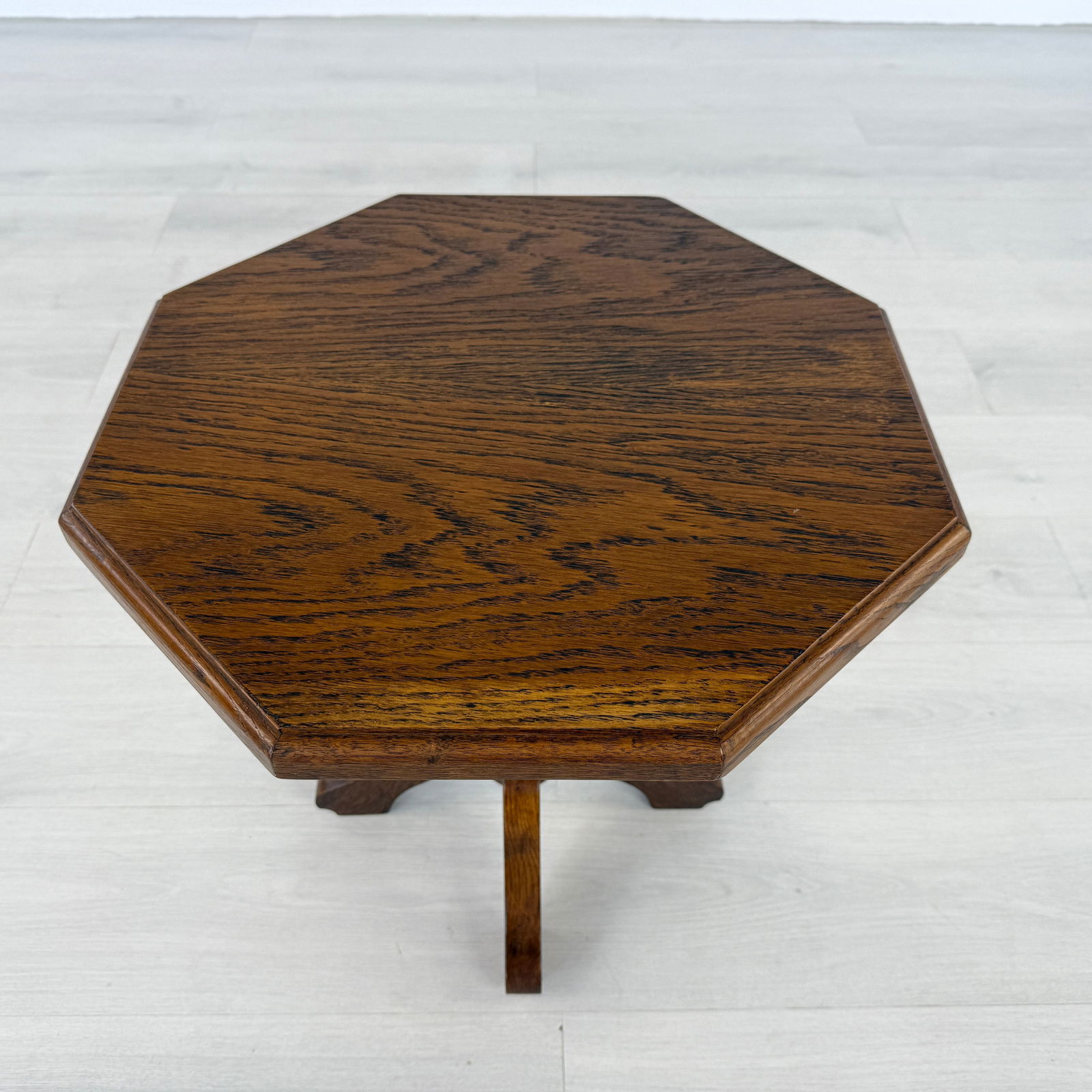 OAK OCTAGONAL SIDE TABLE - 3