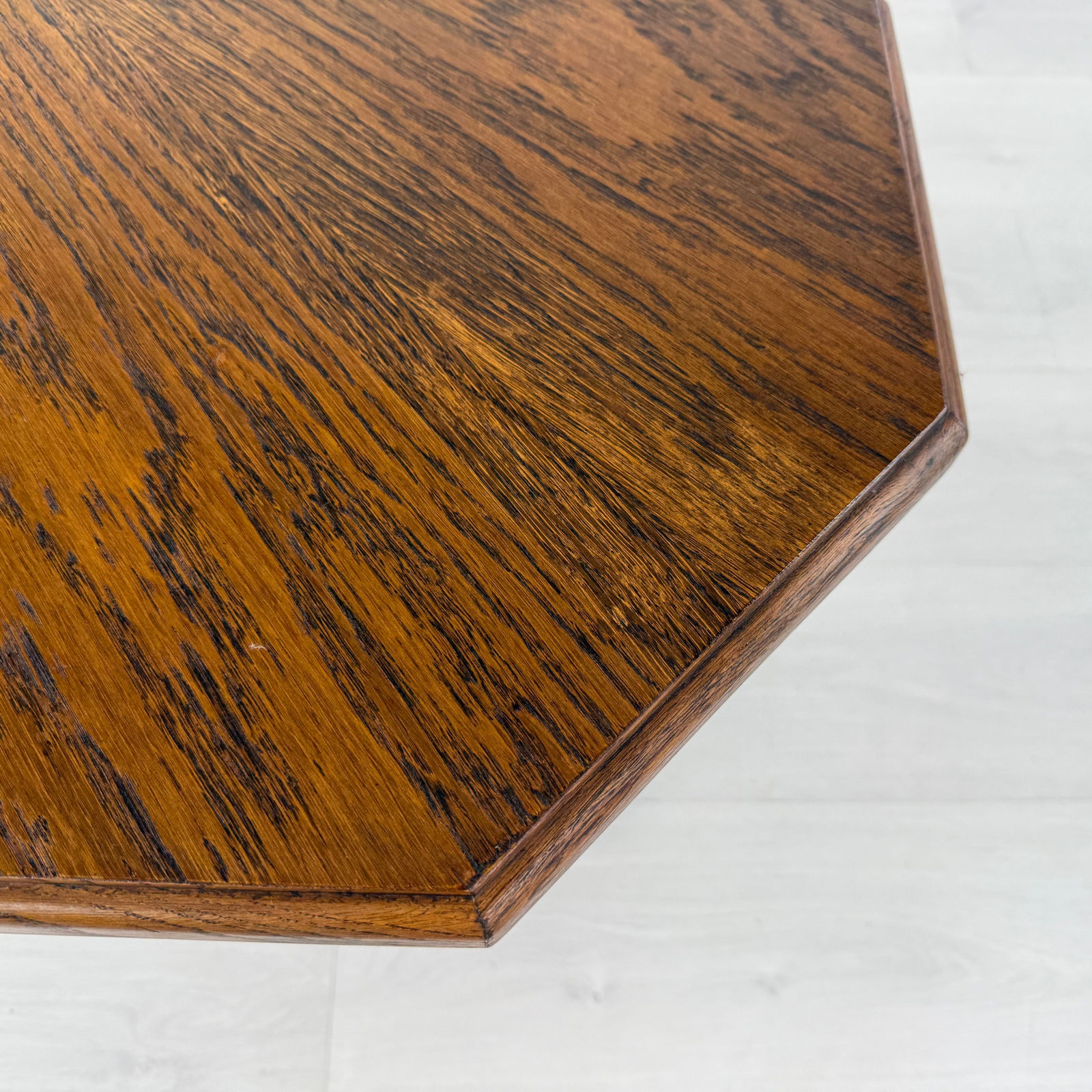 OAK OCTAGONAL SIDE TABLE - 5