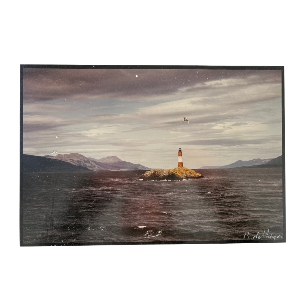 CANAL DE BEAGLE FRAMED PHOTO, SIGNED: Dimensions: H 14” x W 20”. Framed photo “Canal de Beagle”, signed.