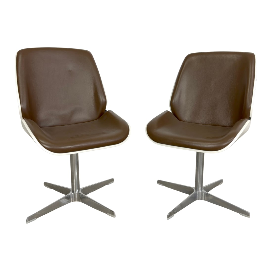 SPACE AGE MUSTERRING CHAIRS, A PAIR (1 of 9)