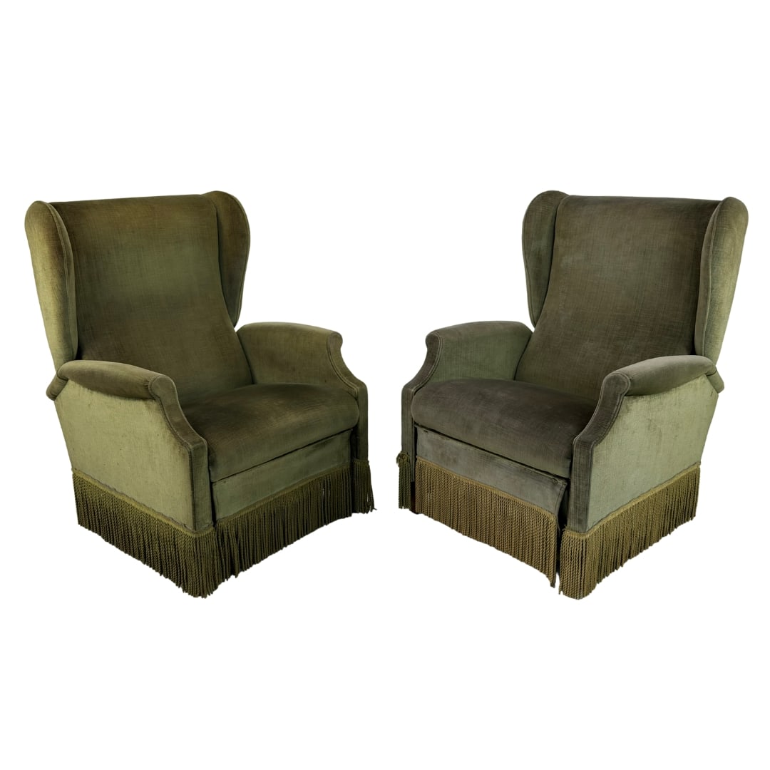 DANISH RECLINING ARMCHAIRS, A PAIR (1 of 15)