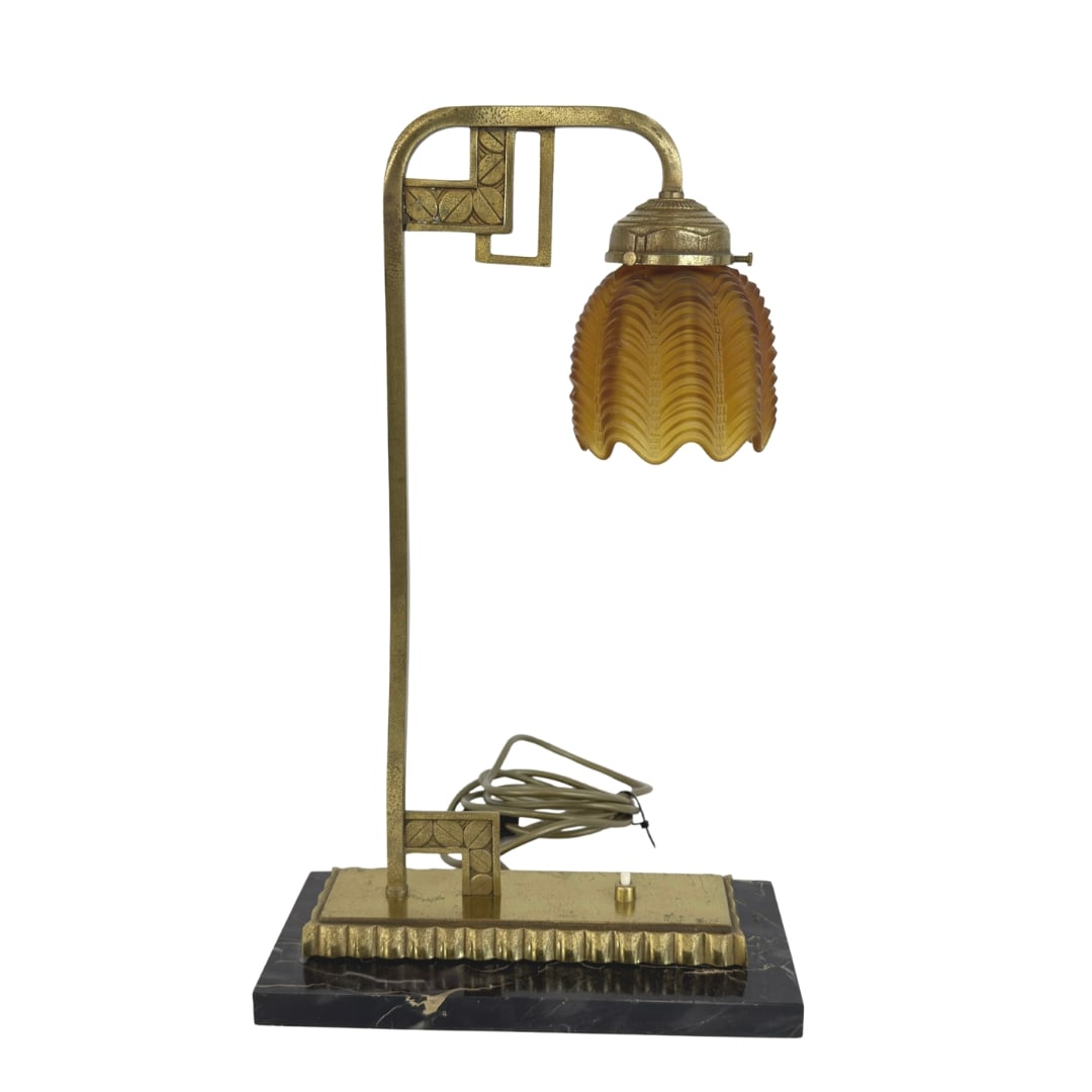 ART DECO BRASS TABLE LAMP (1 of 8)