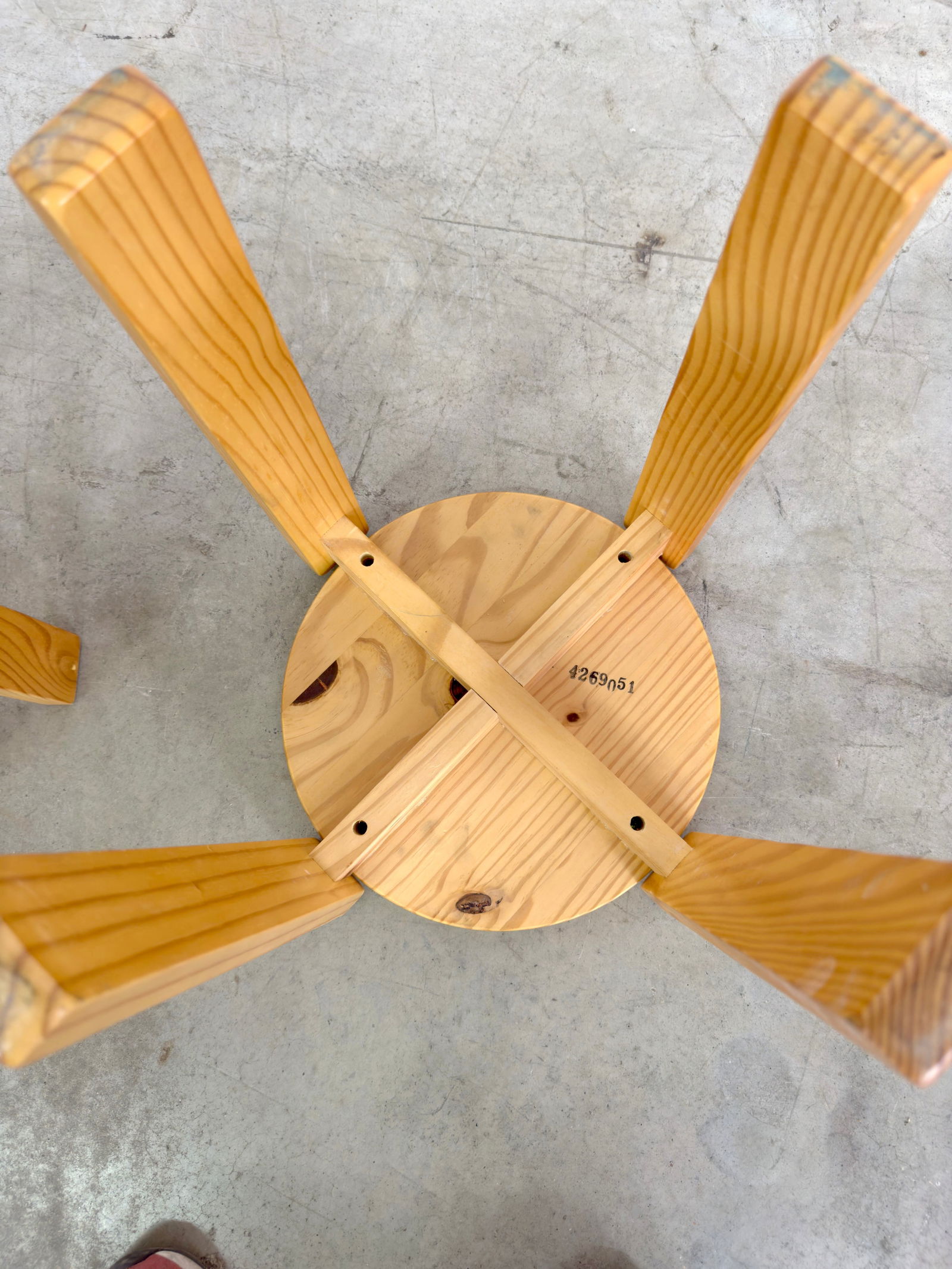 SCANDINAVIAN PINE STOOLS, A PAIR - 5