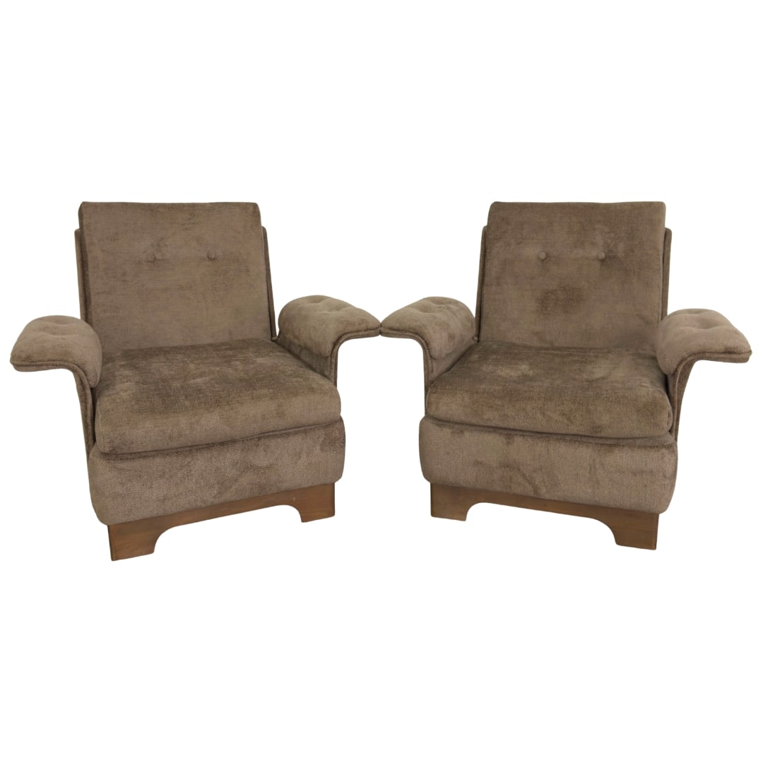 VINTAGE ARMCHAIRS MANNER OF MARCO ZANUSO, A PAIR (1 of 6)