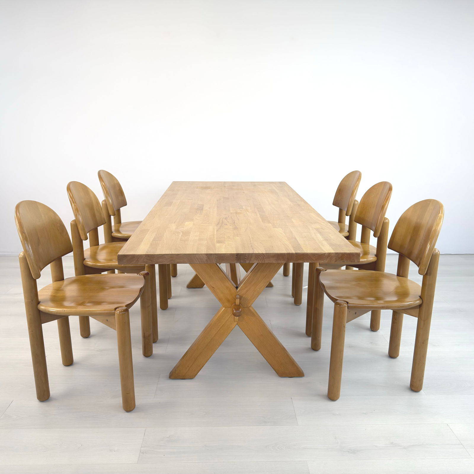 RUSTIC SCANDINAVIAN DINING TABLE - 13