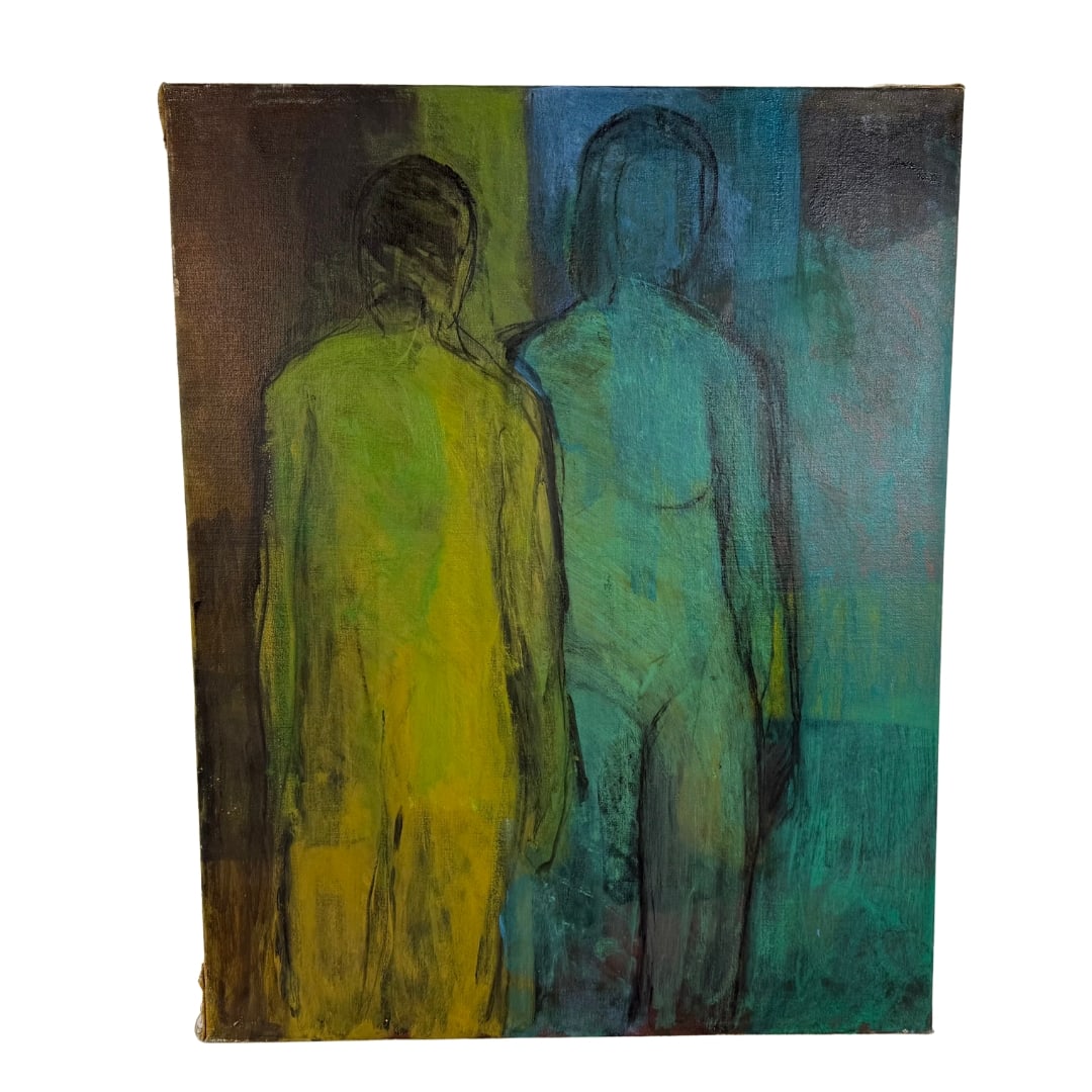 BERNARD WEIDKUHN OIL PAINTING: Dimensions: H 29.7” x W 23.5”. Bernard Weidkuhn abstract oil on canvas painting.