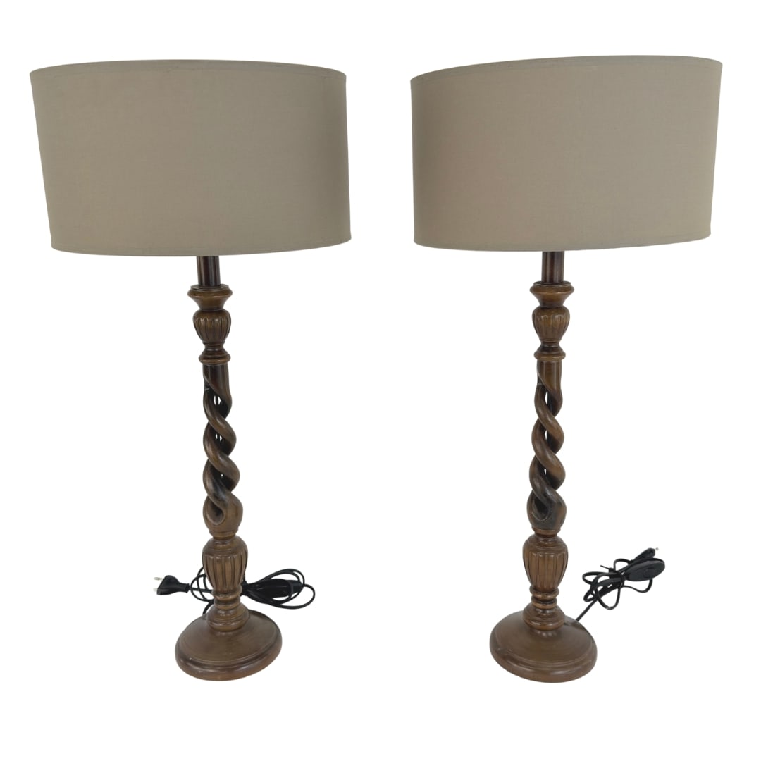 ART DECO TABLE LAMPS, A PAIR (1 of 8)